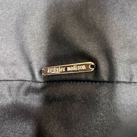 I Love Tyler Madison Black Stretch Coated Pants - Picture 8 of 10